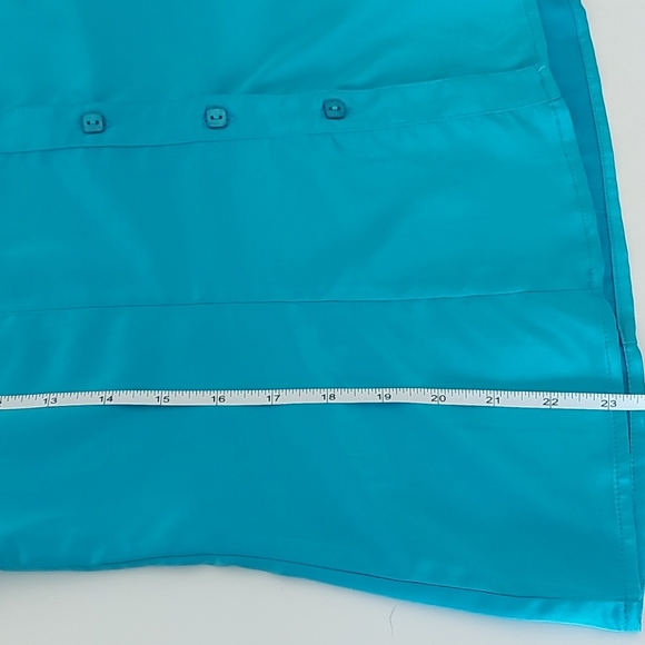 Renuar Teal Blue Blouse NWT Sz 8 - Picture 7 of 15